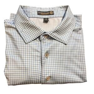 Peter Millar Summer Comfort Men’s Golf Polo Size Med Champions Retreat Wicking